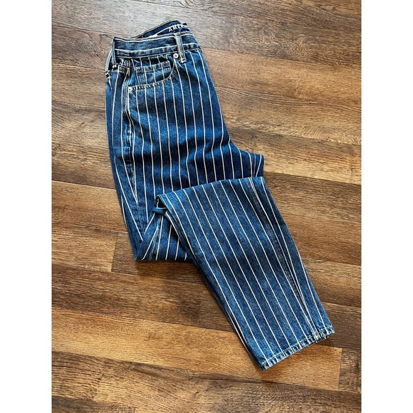 American Eagle Outfitters Denim - American Eagle Striped 2018 Women's Jeans Blue/White Size 6 Long